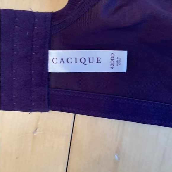 Cacique Purple Floral Cooling French Full Coverage Bra Underwire 42DDD - Picture 6 of 8